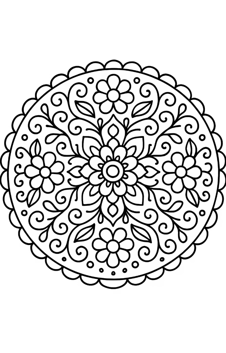 Omalovánka ke stažení -  Mandala2